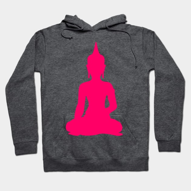 Pink Neon Buddha Hoodie by XOOXOO